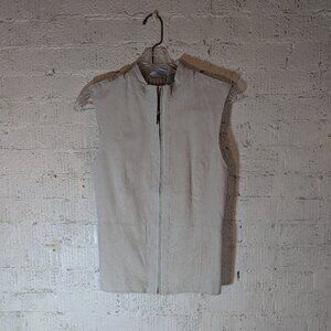 Denver Hayes vintage vest. pigskin suede front.  100% cotton back.  Vintage